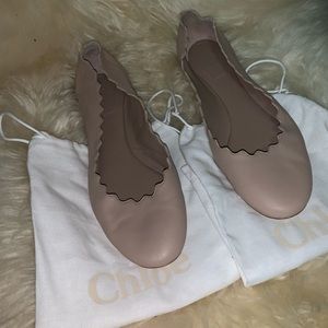 Chloe Lauren scalloped ballerina